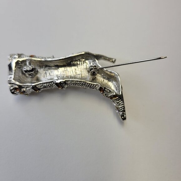 Silver Boots Brooch Pin - Picture 5 of 12